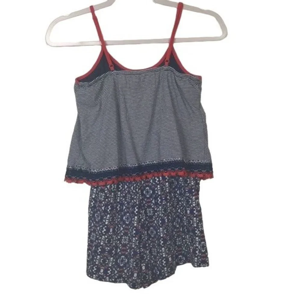 Epic Threads Kid Girl Crochet Trim Adjustable Spaghetti Straps Romper Size XL‎